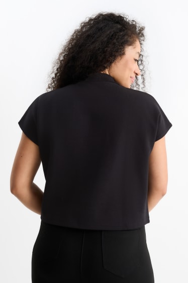 Damen - Poloshirt - schwarz