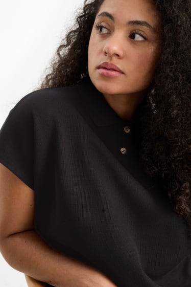 Damen - Poloshirt - schwarz