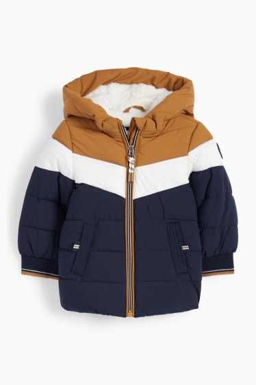 Baby Jungen - Baby-Steppjacke mit Kapuze - braun
