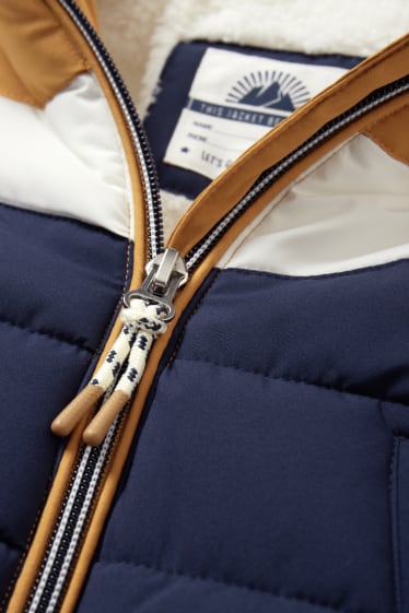 Baby Jungen - Baby-Steppjacke mit Kapuze - braun