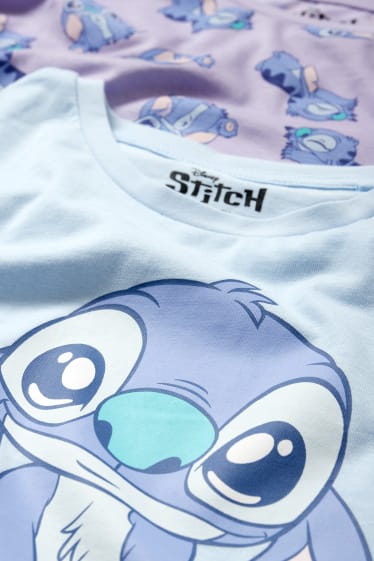 Kinderen: meisjes - Set van 2 - Lilo & Stitch - pyjama - 4-delig - lichtblauw