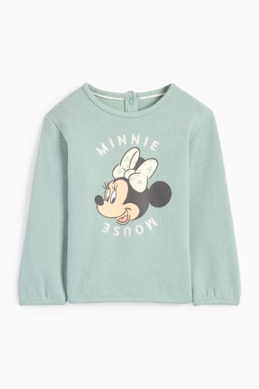 Baby Mädchen - Minnie Maus - Baby-Outfit - 2 teilig - hellgrün