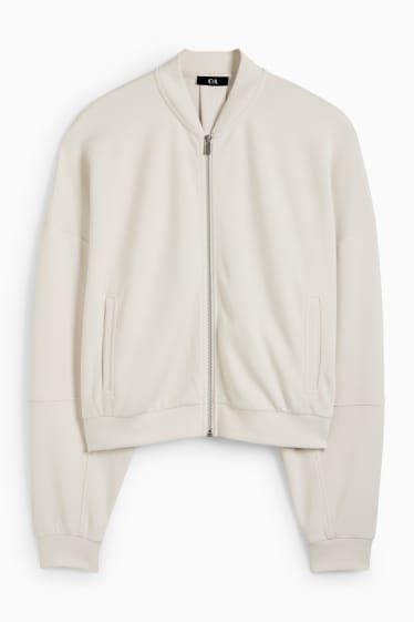Women - Zip-through sweatshirt - cremewhite