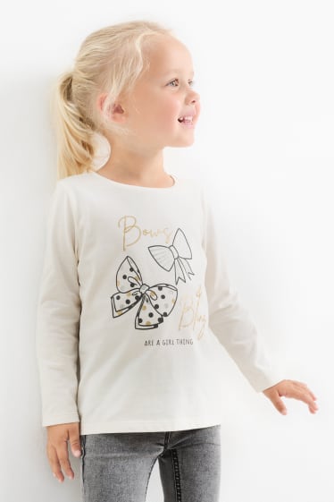 Bambine - Fiocco - maglia a maniche lunghe - champagne