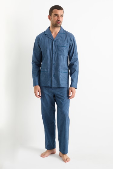 Uomo - Pigiama - fantasia - blu scuro