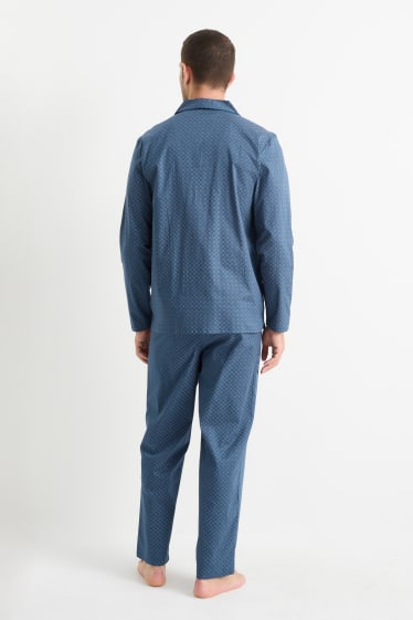 Uomo - Pigiama - fantasia - blu scuro