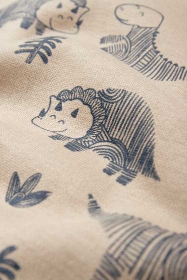 Nen - Dinosaure - conjunt - dessuadora amb caputxa i pantalons de xandall - 2 peces - beix