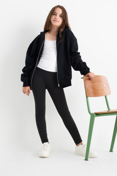 Niños: niñas - Pack de 3 - leggings térmicos - negro