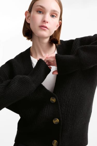 Damen - Strickjacke - schwarz