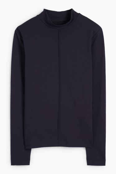 Femmes - Haut à col roulé - bleu foncé