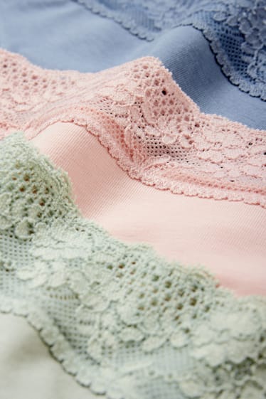 Damen - Multipack 3er - Slip - grün / rosa