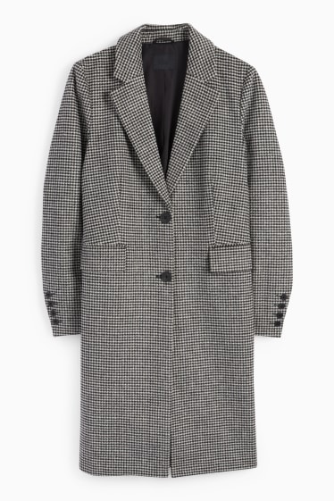 Femmes - Manteau - à motif - blanc / noir
