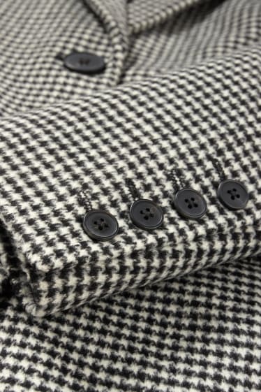 Femmes - Manteau - à motif - blanc / noir