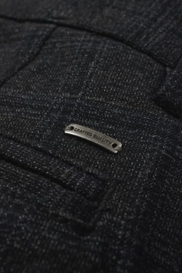 Hommes - Chino - slim fit - à carreaux - noir