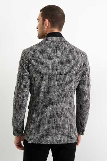 Uomo - Giacca - slim fit - Flex - 4 Way Stretch - effetto sovrapposto - grigio scuro