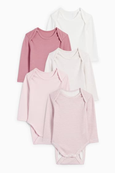 Bébés filles - Lot de 5 - bodys bébé - rose
