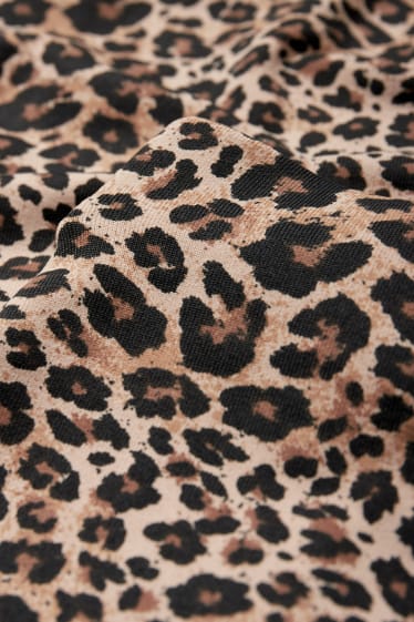 Women - Skirt - leopard print - light brown