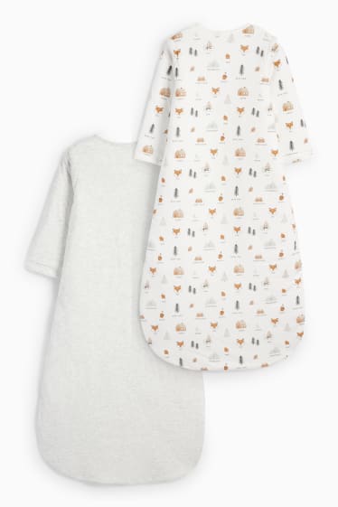 Bébés garçons - Lot de 2 - renard et forêt - gigoteuses - 6-18 mois - blanc