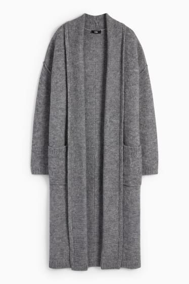 Dona - Jaqueta de punt llarga - gris