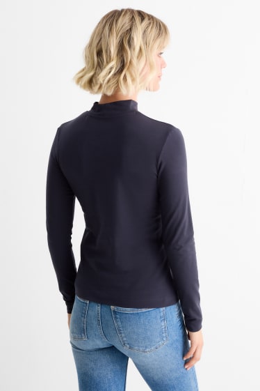 Femmes - Haut à col roulé - bleu foncé