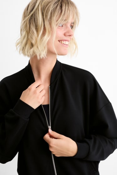 Women - Zip-through sweatshirt - black