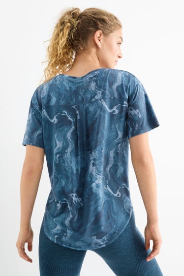 Damen - Funktions-Shirt - gemustert - dunkelblau
