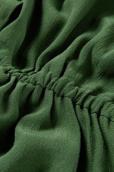 Damen - Blusenkleid - dunkelgrün