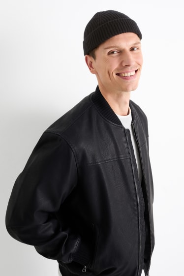 Men - Beanie - wool blend - black