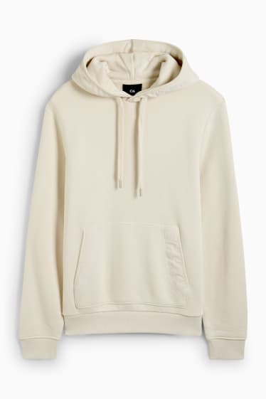 Hommes - Sweat à capuche - beige clair