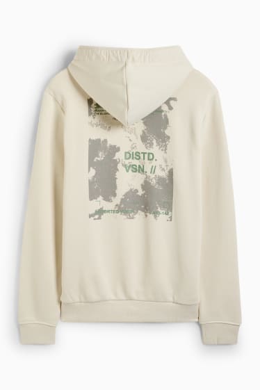 Hommes - Sweat à capuche - beige clair