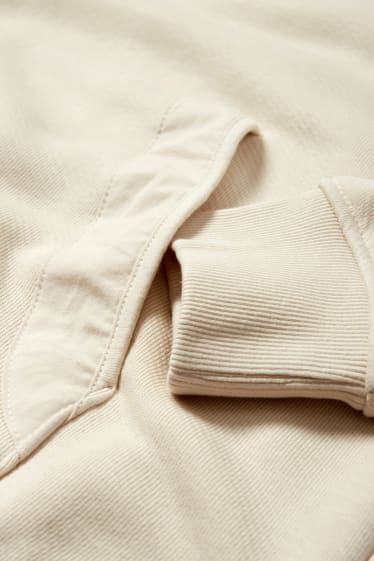 Hommes - Sweat à capuche - beige clair