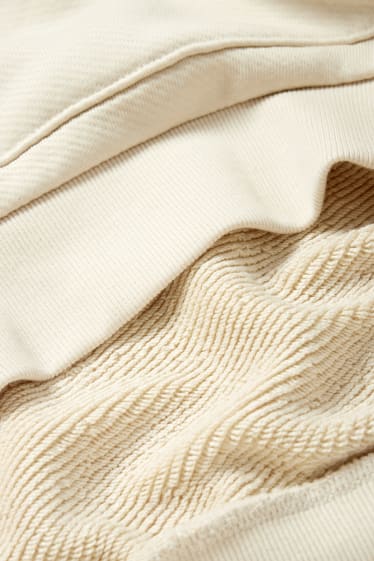 Hommes - Sweat à capuche - beige clair