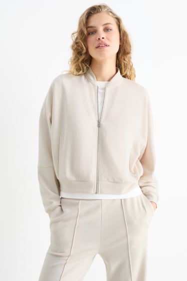 Women - Zip-through sweatshirt - cremewhite