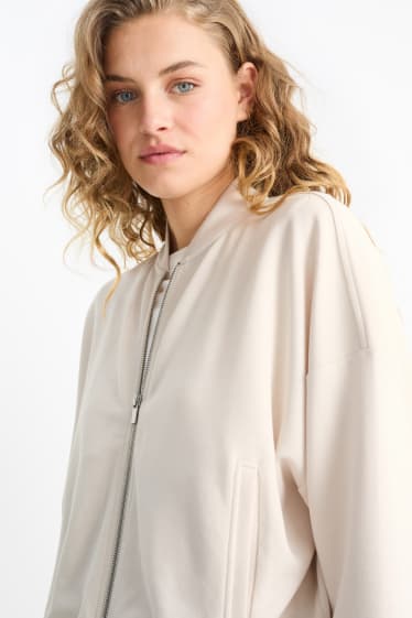 Women - Zip-through sweatshirt - cremewhite