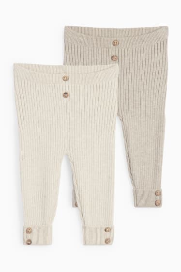 Baby Boys - Multipack of 2 - knitted baby Leggings - light beige