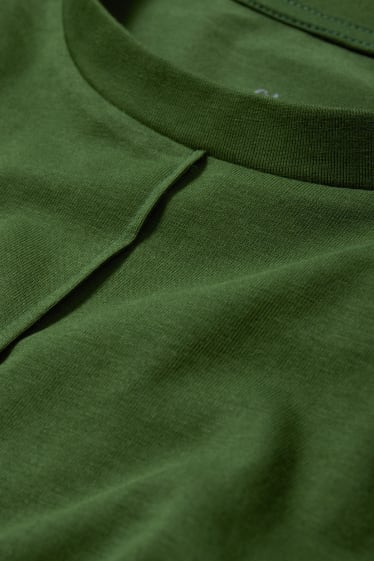 Damen - Basic-Langarmshirt - dunkelgrün