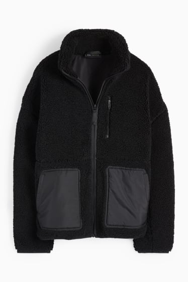 Dona - Jaqueta polar del pèl sintètic - negre