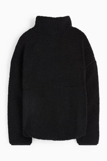 Dona - Jaqueta polar del pèl sintètic - negre