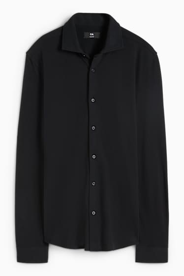 Herren - Hemd - Slim Fit - Kent - schwarz