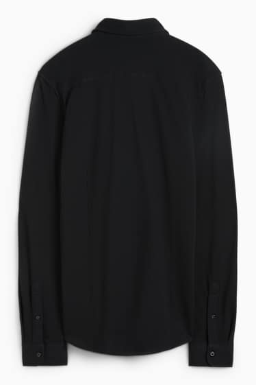 Herren - Hemd - Slim Fit - Kent - schwarz