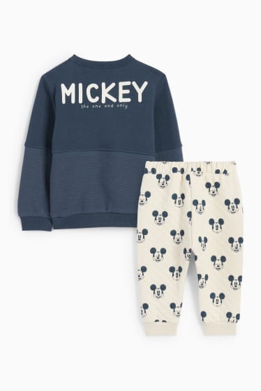 Baby: jongens - Mickey Mouse - babyoutfit - 2-delig - donkerblauw