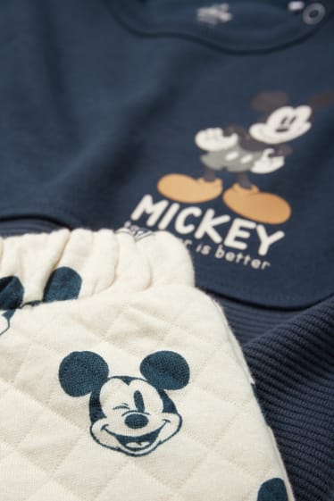 Baby: jongens - Mickey Mouse - babyoutfit - 2-delig - donkerblauw