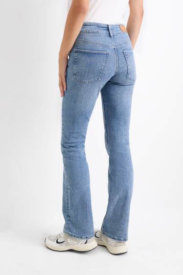 Dona - Bootcut jeans - mid waist - texà blau clar