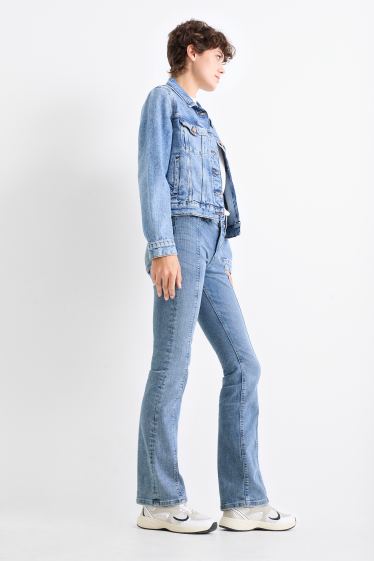 Dona - Bootcut jeans - mid waist - texà blau clar