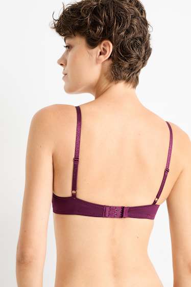 Femei - Sutien cu armătură - PLUNGE - vătuit - violet