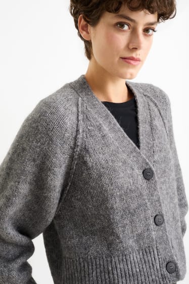 Damen - Strickjacke - grau