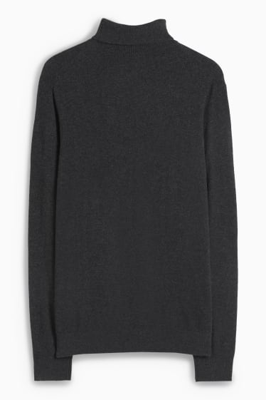 Herren - Kaschmir-Rollkragenpullover - dunkelgrau