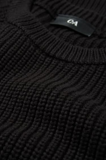 Home - Jersei - de canalé - negre