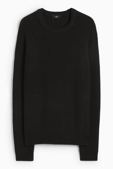 Home - Jersei - de canalé - negre