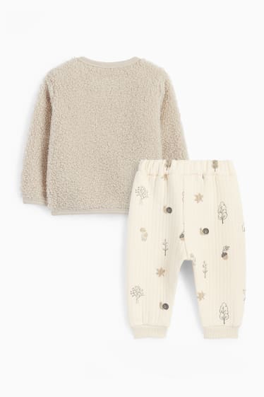 Baby Boys - Teddy bear - baby outfit - 2 piece - beige